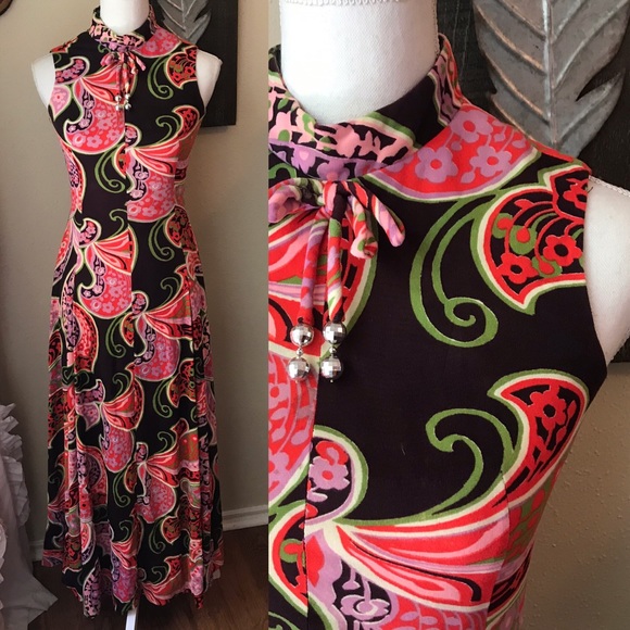 Vintage Dresses & Skirts - vintage retro maxi dress
